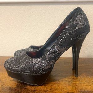 Black Lacy Pumps